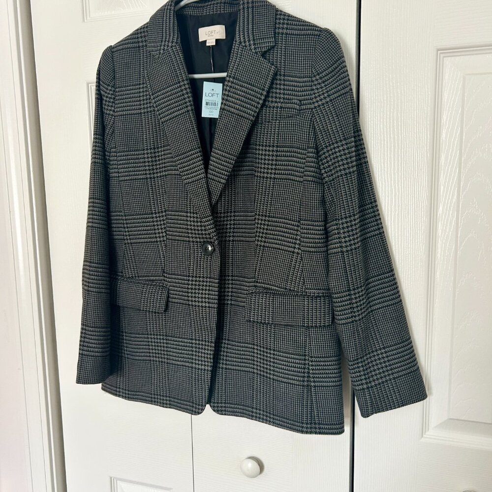NWT Ann Taylor Loft Herringbone Blazer 00P - Picture 3 of 7